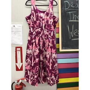 Beautiful by Lawrence zarian fit flare midi dress size 16 new HSN mulberry